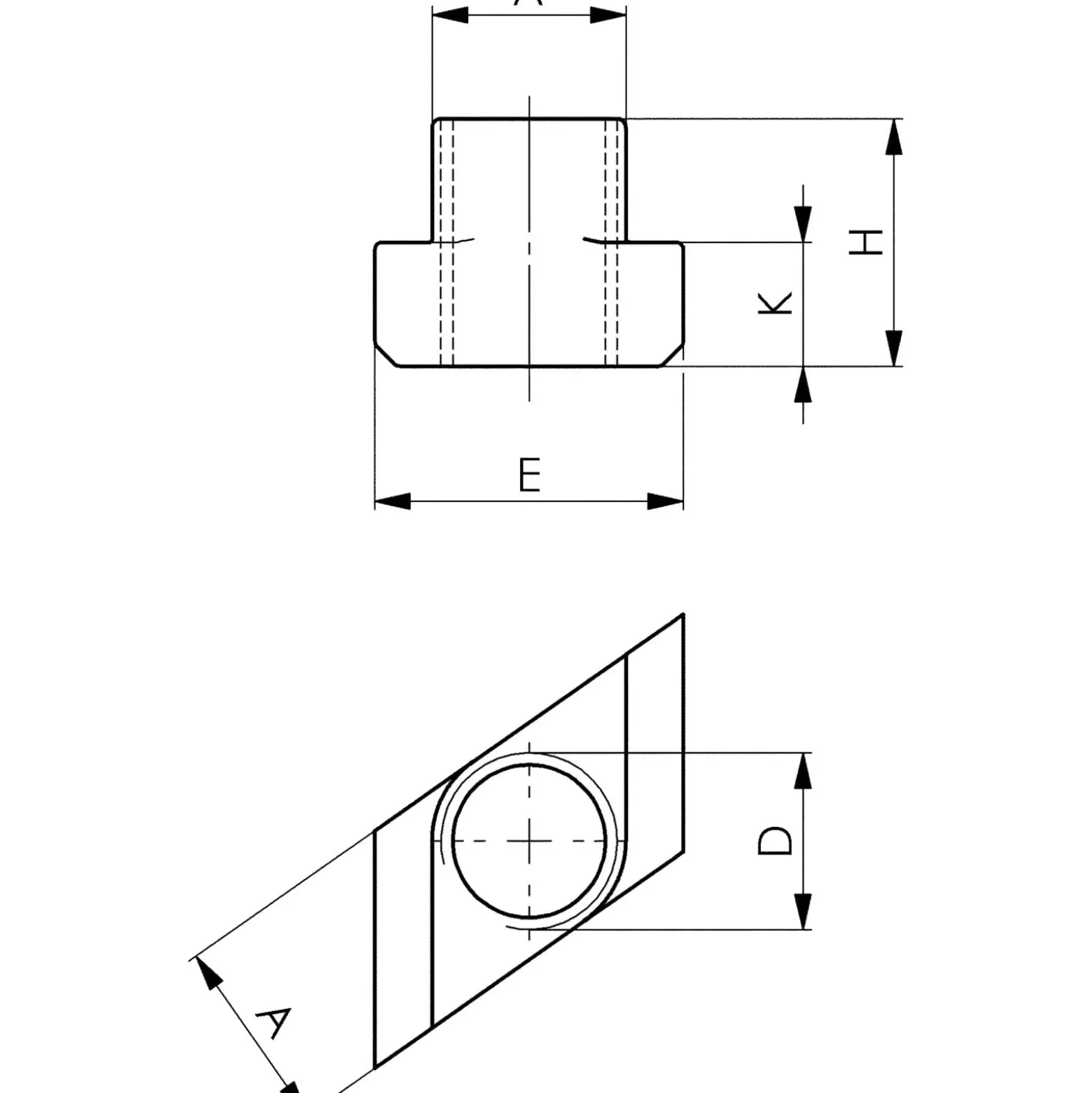 AMF T-Nutenstein Nr. 510 T-Nut 14 mm M12 - 80267