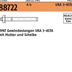 Ankerstange R 88722 ASTA M16x250 A 4 10 Stück UPAT