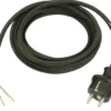 Anschlussleitung H07RN-F 2x1,5mm² 5m Konturenstecker schwarz WEINGÄRTNER