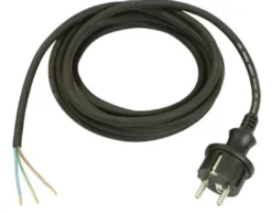Anschlussleitung H07RN-F 2x1,5mm² 5m Konturenstecker schwarz WEINGÄRTNER