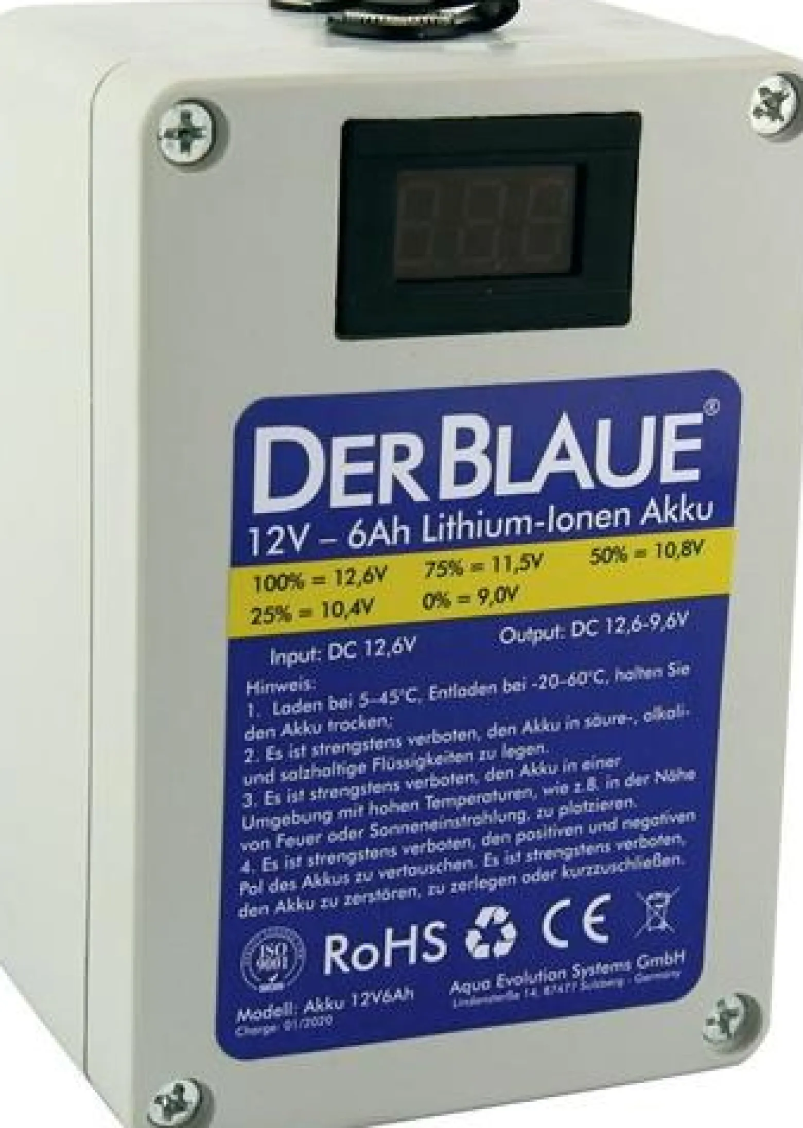 AQ Akku 12V, 6Ah Lithium-Ionen Akku