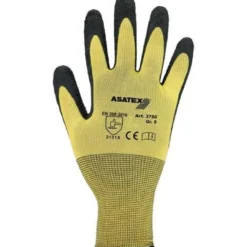 ASATEX Handschuhe gelb / schwarz Gr. 9 - 3750/9