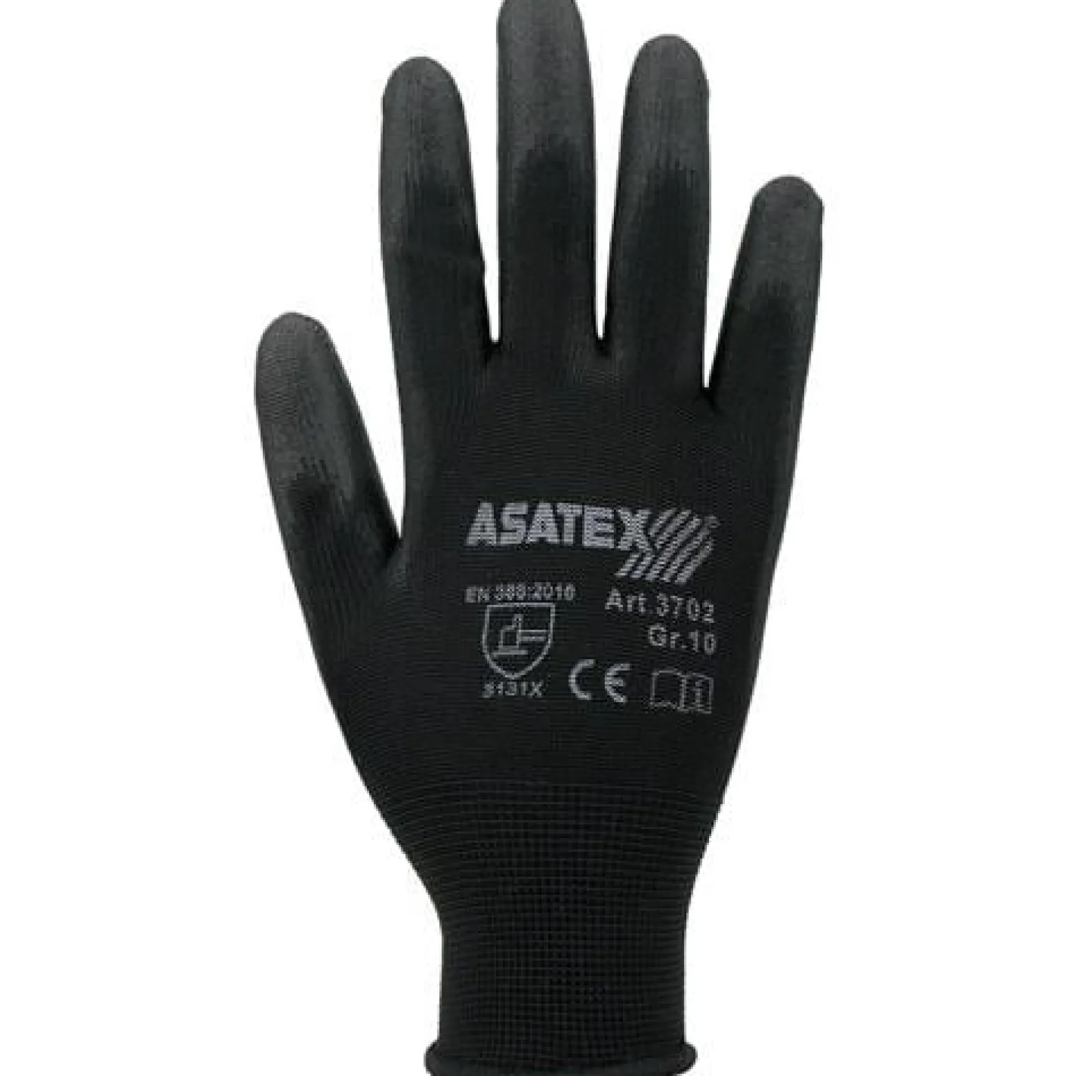 ASATEX Handschuhe schwarz Nylon Gr. 8 - 3702/8