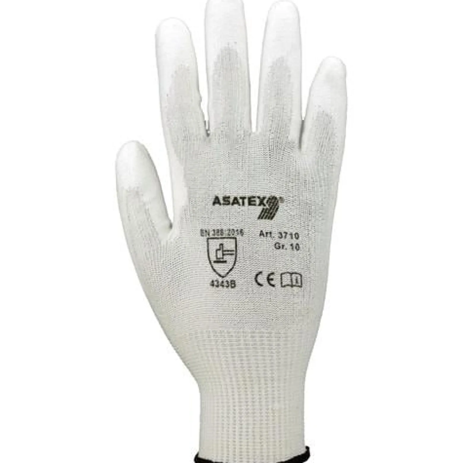 ASATEX Schnittschutzhandschuhe weiß Schnittschutzlevel 3 Gr. 9 - 3710/9