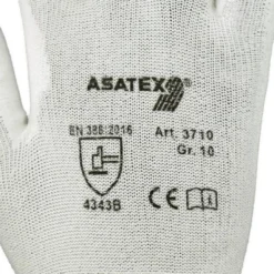 ASATEX Schnittschutzhandschuhe weiß Schnittschutzlevel 3 Gr. 9 - 3710/9