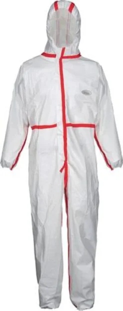 ASATEX Schutzoverall CoverStar Plus® weiß / rot Größe XL - CS400/XL