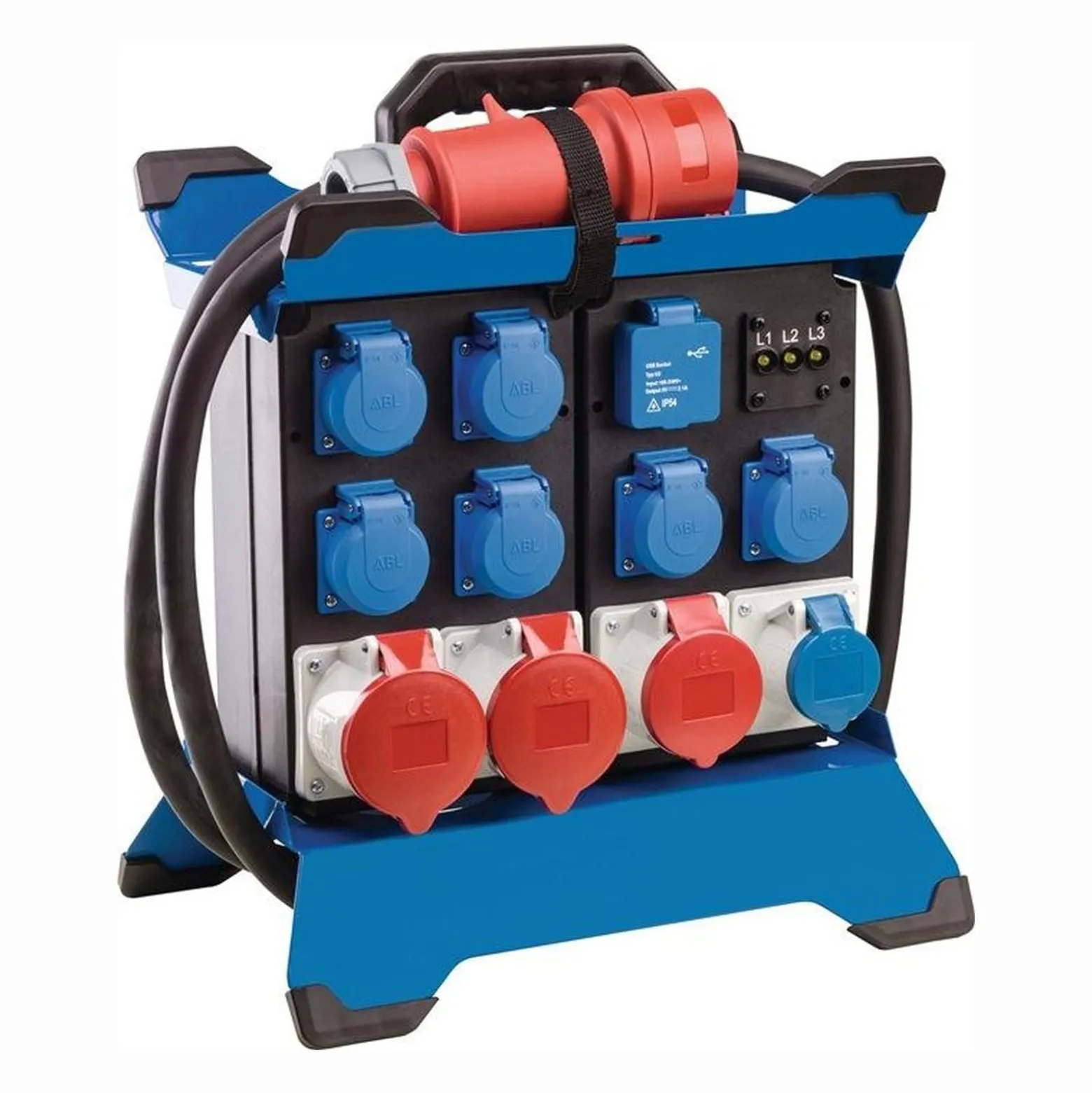 as Schwabe CEE-Standstromverteiler STECKY DUO 4 CEE-Stecker 400V, 32 A, 5-polig - 60934