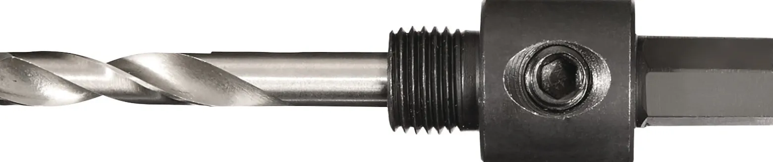 Aufnahmeschaft 6-KT 9,5mm m.Zentrierbohrer Lochsägen 14-30mm TECWERK