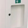 Augenspülschrank leer Stahlblech,weiß pulv.m.Sichtfenster B-SAFETY