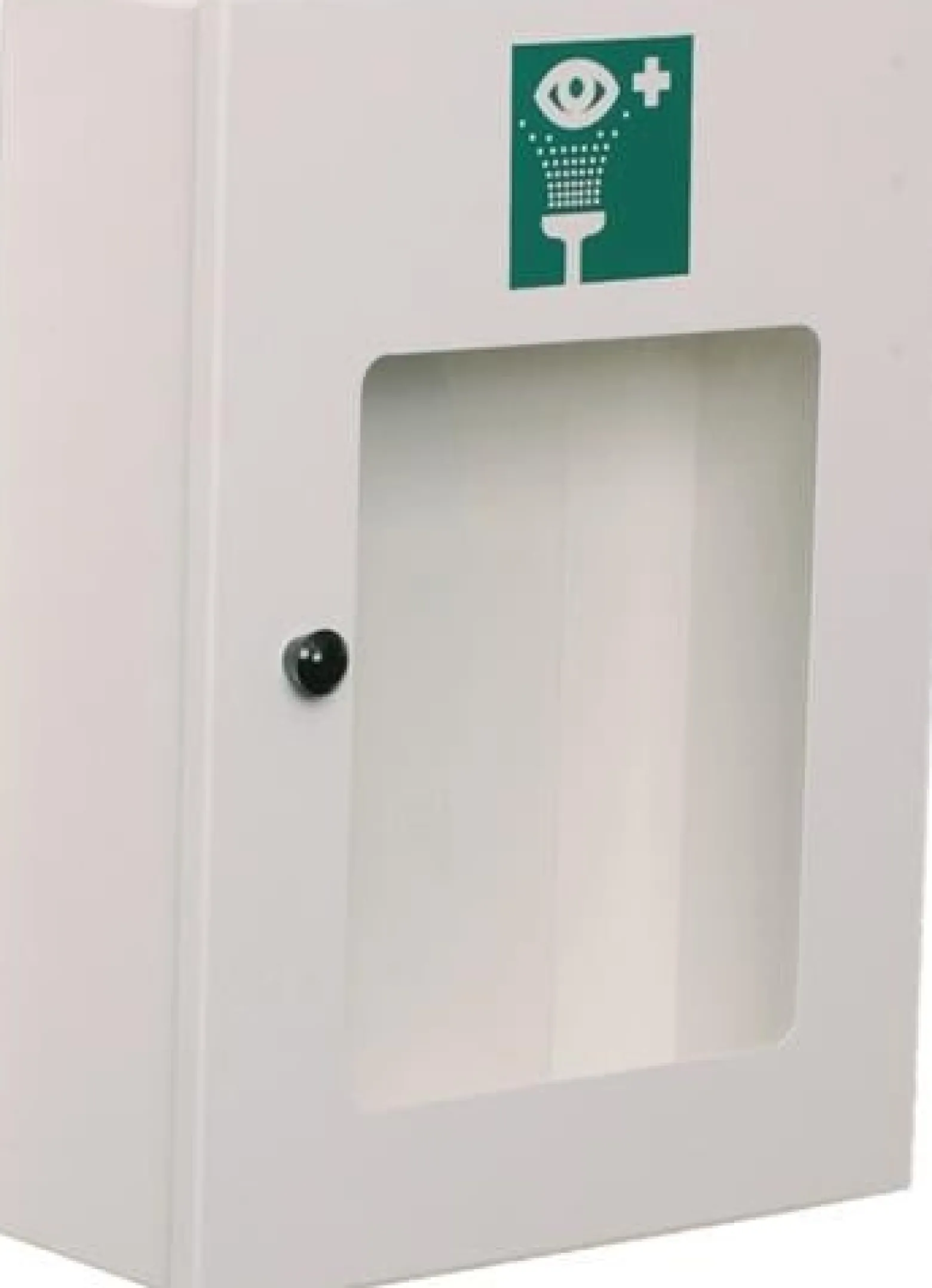 Augenspülschrank leer Stahlblech,weiß pulv.m.Sichtfenster B-SAFETY