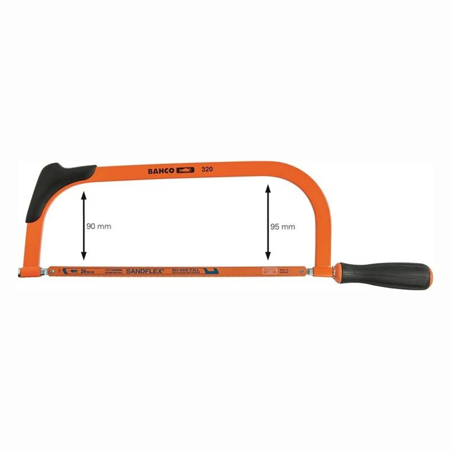 BAHCO Metallsägebogen 320 Blattlänge 300 mm 24 Zähne Komfort- und Frontgriff - 320