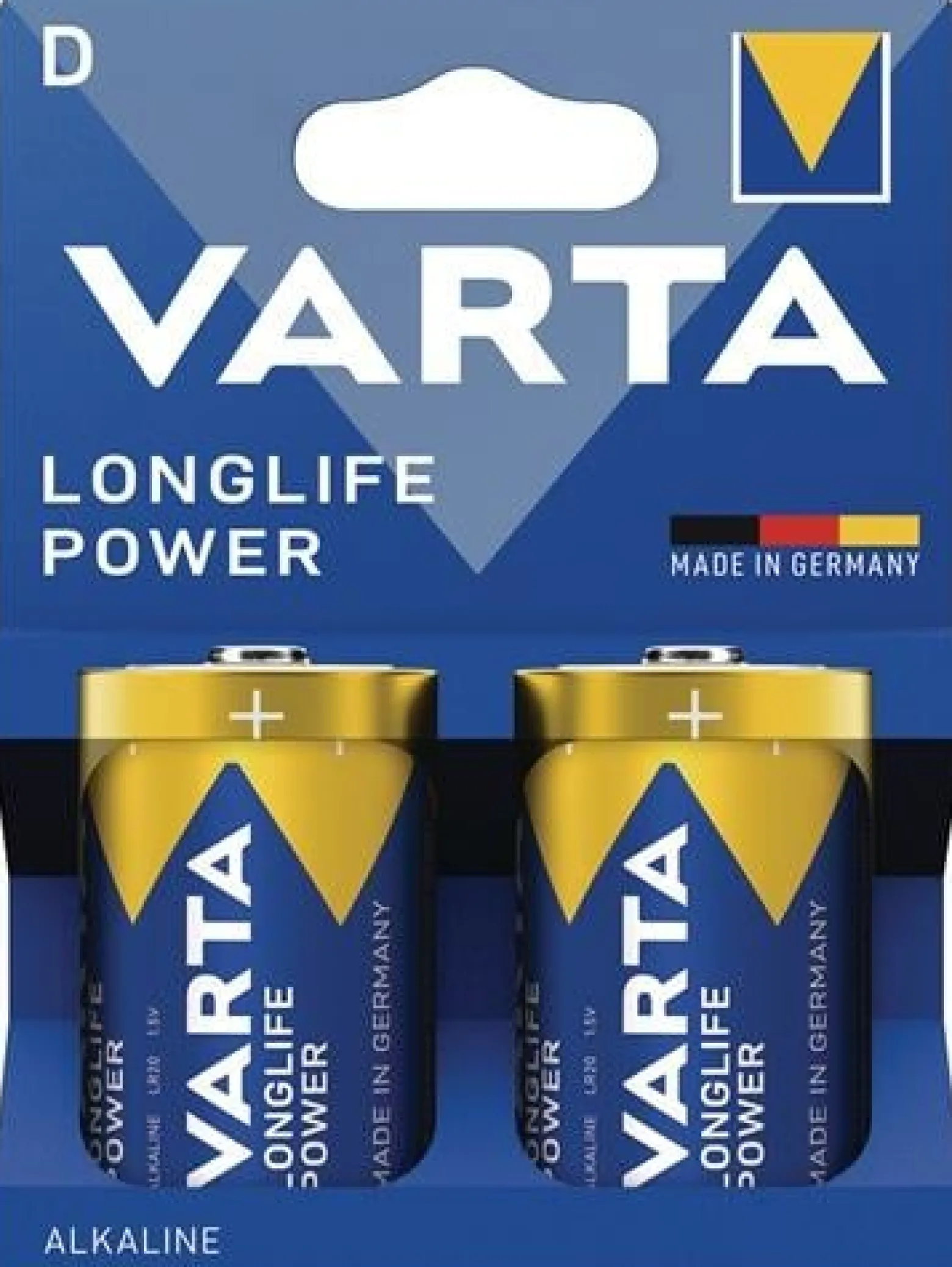 Batterie Longlife Power D Bli 2 1,5V D-AM2-Mono 16500 mAh LR20 4920 2 St./Bl.