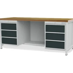Bedrunka+Hirth Kastenwerkbank Breite 2.000 mm R 18-24 6x Schublade BxTxH 2.000x750x859 mm - 03.19.25VZ