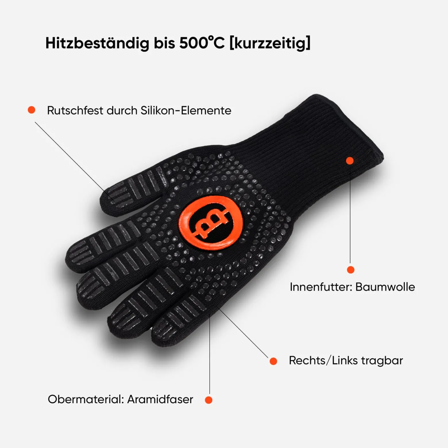 BEEFER 1 Paar Grillhandschuhe - 10100043