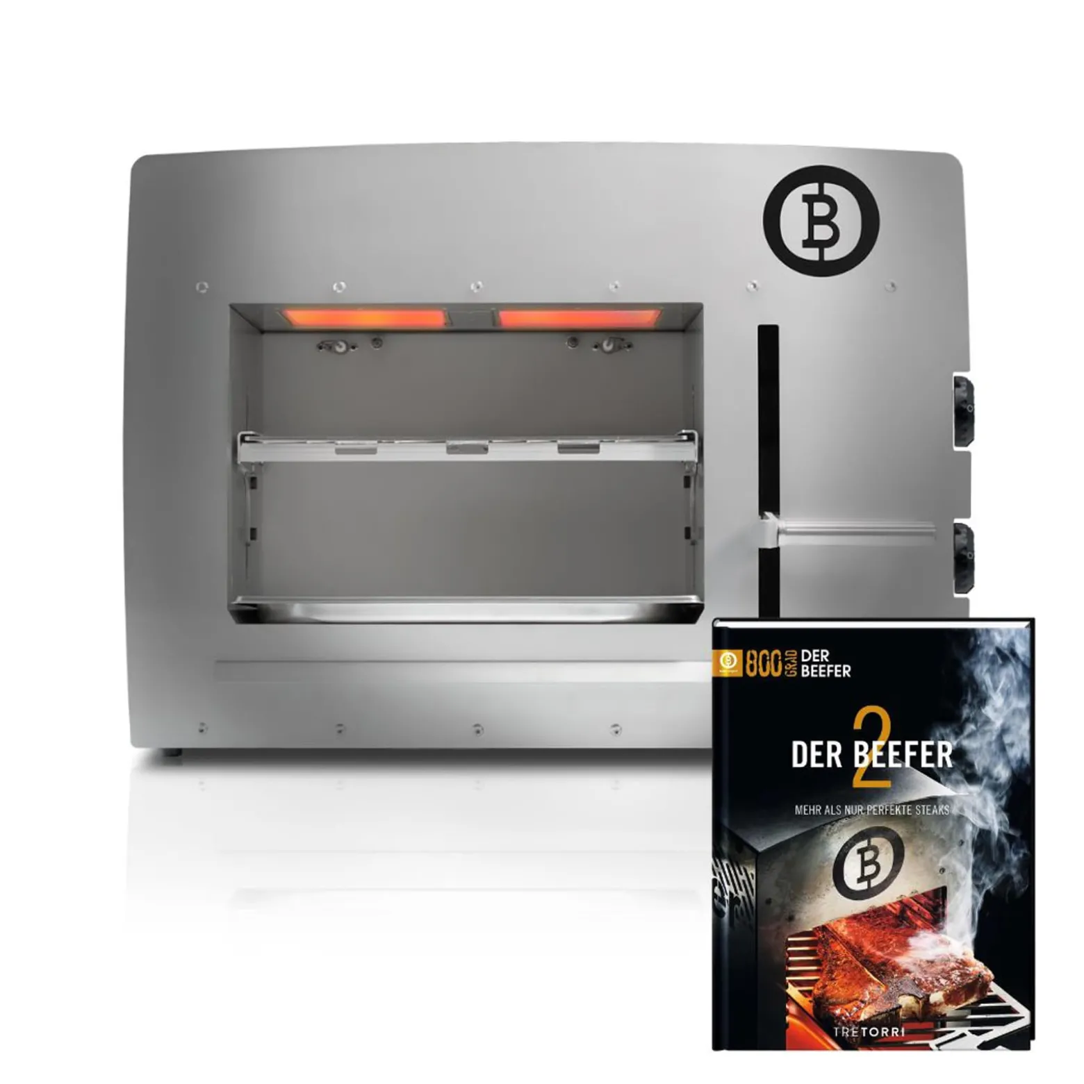 BEEFER XL-Chef DE/AT 50 mbar Propane 800°C Oberhitzegrill mit Kochbuch "Der BEEFER 2" im Set - 1210001-Set2
