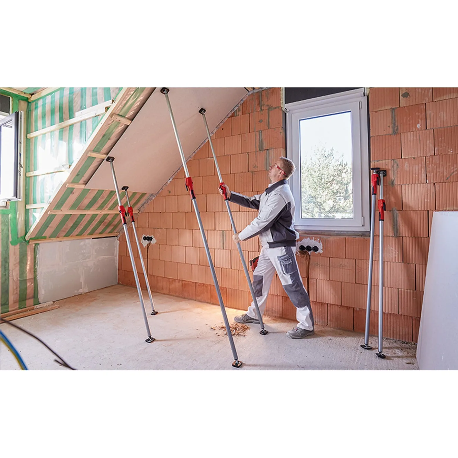Bessey Decken- und Montagestütze mit Pumpgriff 1.400 - 2.500 mm - STE250