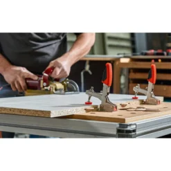 Bessey Schubstangenspanner mit waagrechter Grundplatte mit Zubehör-Set - STC-IHH25-T20