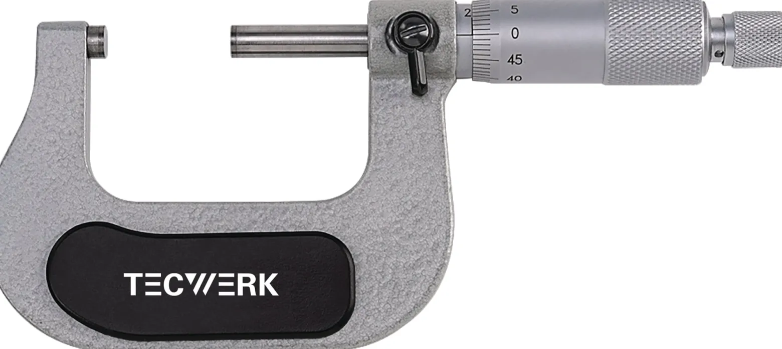 Bügelmessschraube DIN 863/1 25-50mm Spindel-D.6,5mm TECWERK