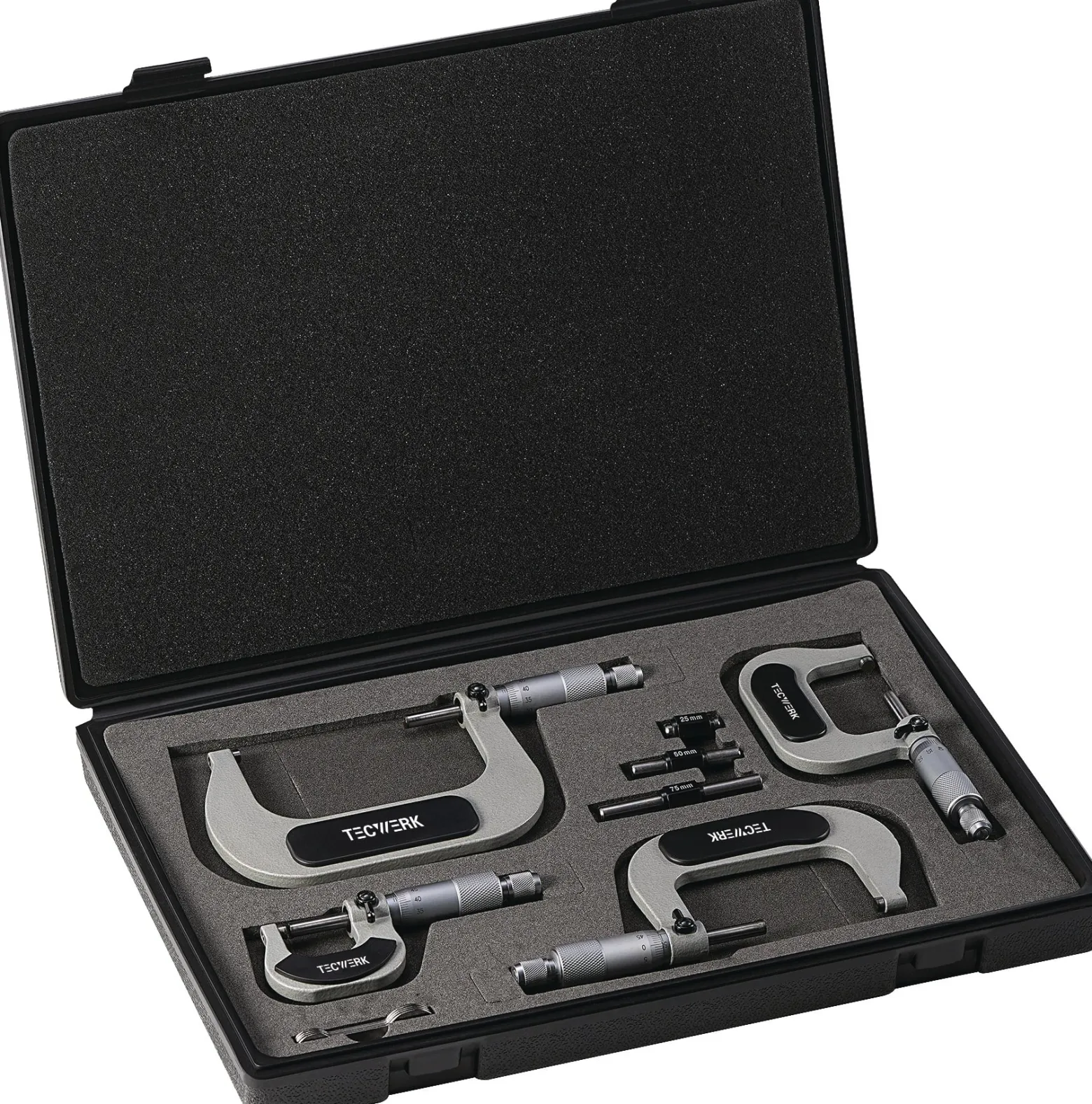 Bügelmessschraubensatz DIN 863/1 0-100mm TECWERK