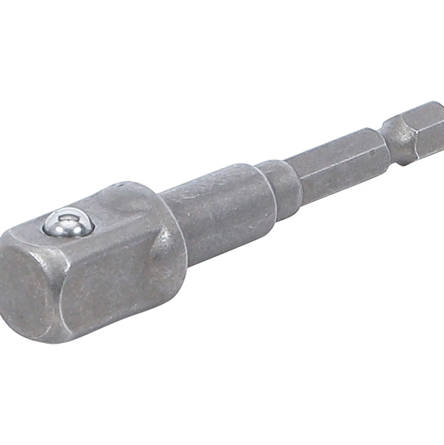 BGS Adapter für Bohrmaschinen Antrieb Außensechskant 6,3 mm (1/4") / Abtrieb Außenvierkant 12,5 mm (1/2") - 9685-3