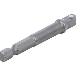 BGS Adapter für Bohrmaschinen Antrieb Außensechskant 6,3 mm (1/4") / Abtrieb Außenvierkant 6,3 mm (1/4") - 9685-1