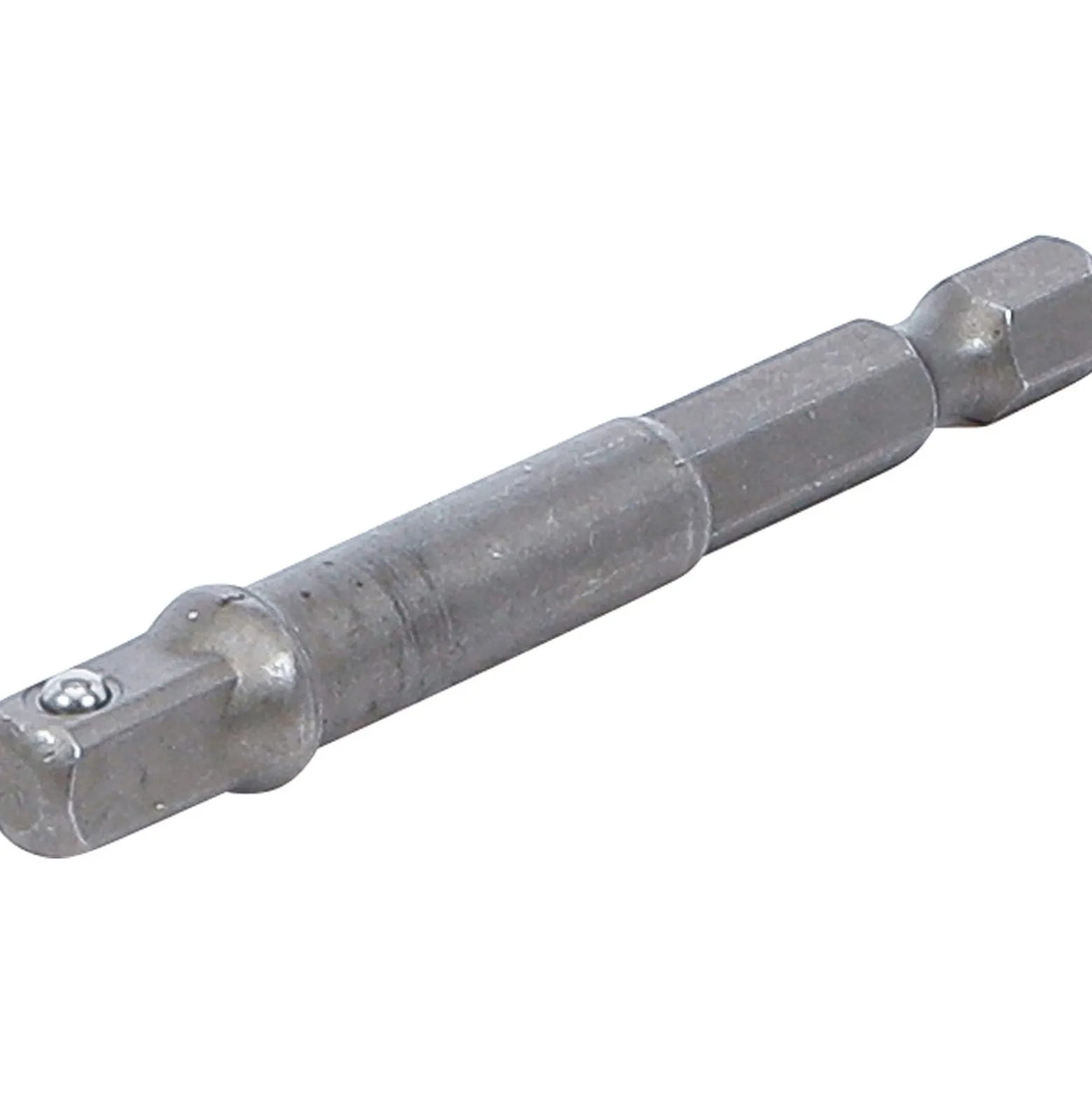 BGS Adapter für Bohrmaschinen Antrieb Außensechskant 6,3 mm (1/4") / Abtrieb Außenvierkant 6,3 mm (1/4") - 9685-1