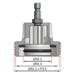 BGS Adapter Nr. 9 für Art. 8027 / 8098 für Audi / BMW / Porsche / VW - 8027-9