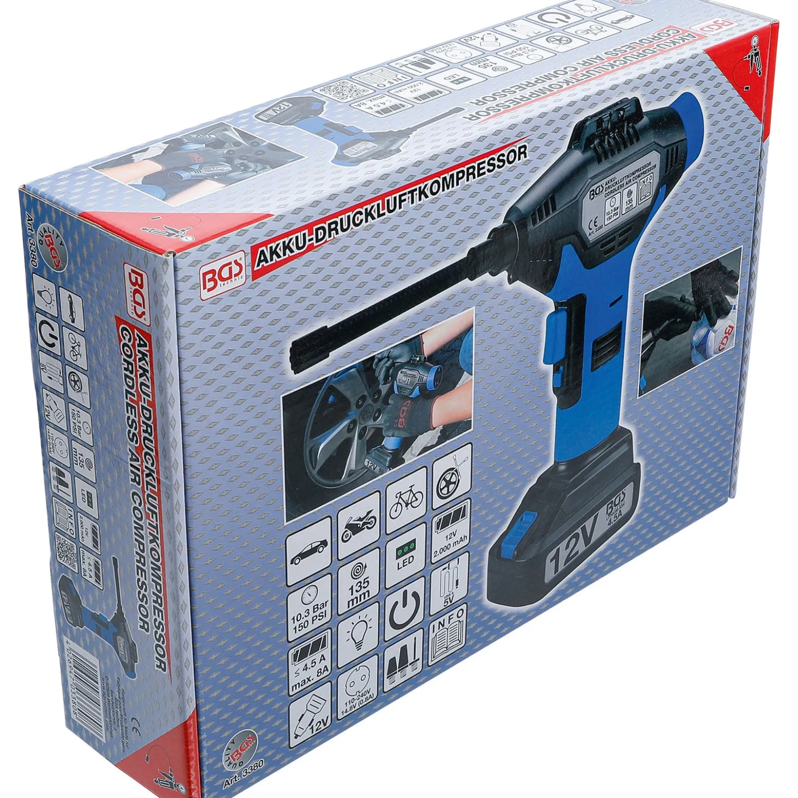 BGS Akku-Druckluftkompressor - 3380