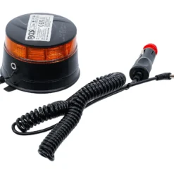 BGS Akku-Rundumkennleuchte gelb mit Magnet 12 V / 24 V Ø 130 mm - 70343