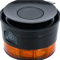 BGS Akku-Rundumkennleuchte gelb mit Magnet 12 V / 24 V Ø 130 mm - 70343