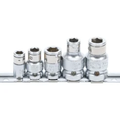 BGS Bit-Adapter-Satz mit Haltekugel Innenvierkant 6,3 mm (1/4") / 10 mm (3/8") / 12,5 mm (1/2") 5-tlg - 70103