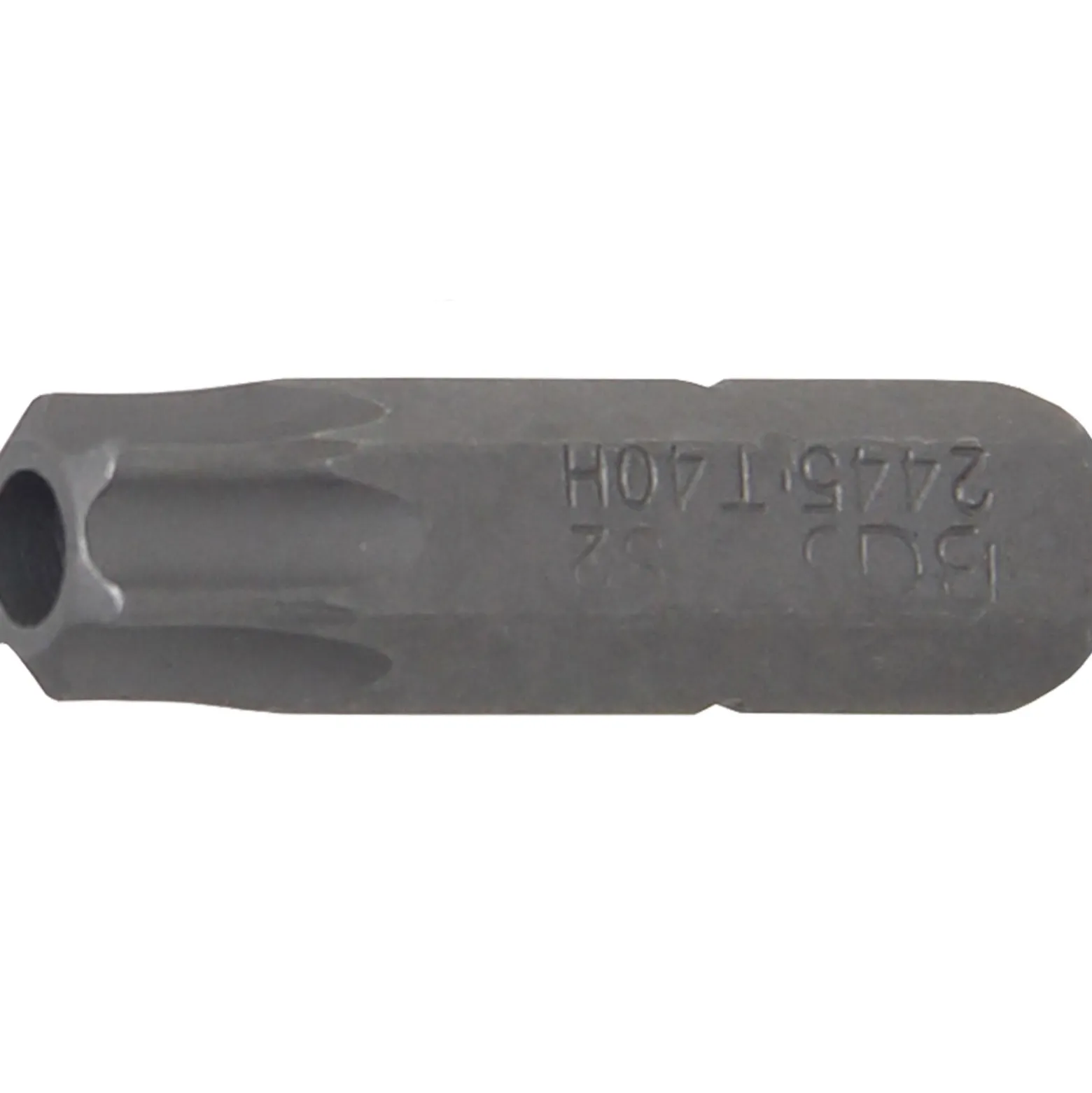 BGS Bit Antrieb Außensechskant 6,3 mm (1/4") T-Profil (für Torx) mit Bohrung T40 - 2445