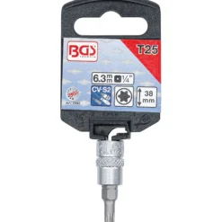 BGS Bit-Einsatz Antrieb Innenvierkant 6,3 mm (1/4") T-Profil (für Torx) T25 - 2593