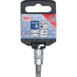 BGS Bit-Einsatz Antrieb Innenvierkant 6,3 mm (1/4") Schlitz 6,5 mm - 2495