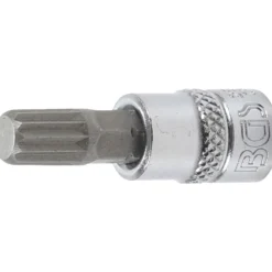 BGS Bit-Einsatz Antrieb Innenvierkant 6,3 mm (1/4") Innenvielzahn (für XZN) M8 - 2503