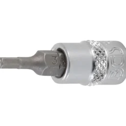 BGS Bit-Einsatz Antrieb Innenvierkant 6,3 mm (1/4") Innensechskant mit Bohrung 3 mm - 5156-3