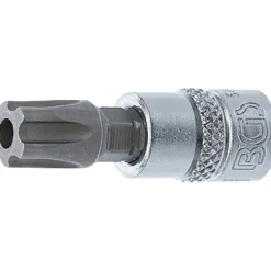 BGS Bit-Einsatz Antrieb Innenvierkant 6,3 mm (1/4") TS-Profil (für Torx Plus) mit Bohrung TS50 - 5184-TS50