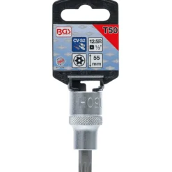 BGS Bit-Einsatz Antrieb Innenvierkant 12,5 mm (1/2") T-Profil (für Torx) mit Bohrung T50 - 4328