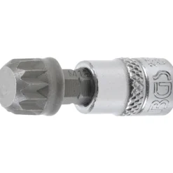 BGS Bit-Einsatz Antrieb Innenvierkant 6,3 mm (1/4") Innenvielzahn (für XZN) M12 - 2507