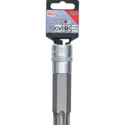 BGS Bit-Einsatz Länge 110 mm Antrieb Innenvierkant 12,5 mm (1/2") T-Profil (für Torx) mit Bohrung T100 - 5103-TB100