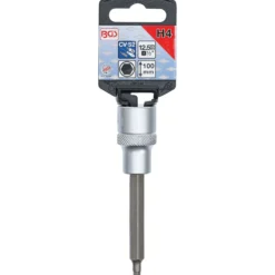 BGS Bit-Einsatz Länge 100 mm Antrieb Innenvierkant 12,5 mm (1/2") Innensechskant 4 mm - 4259
