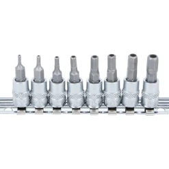 BGS Bit-Einsatz-Satz Antrieb Innenvierkant 6,3 mm (1/4") Innensechskant mit Bohrung 2 - 7 mm 8tlg. - 5156
