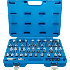 BGS Bit-Einsatz-Satz Antrieb Innenvierkant 12,5 mm (1/2"), Außensechskant 8 mm (5/16") 49tlg. - 5188