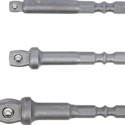BGS Bohrmaschinen-Kippadapter-Satz Antrieb Außensechskant 6,3 mm (1/4") 3tlg. - 9162