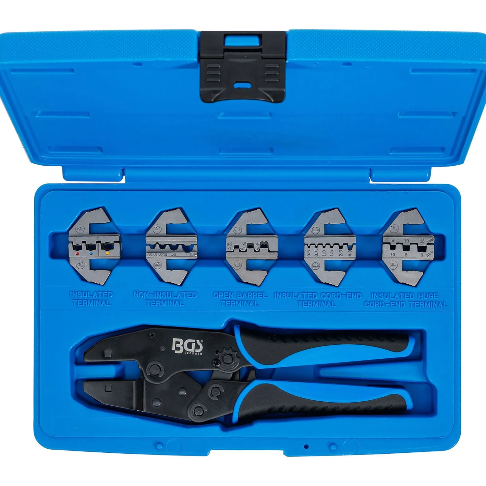 BGS Crimpzangen-Satz mit 5 Paar Backen - 1410