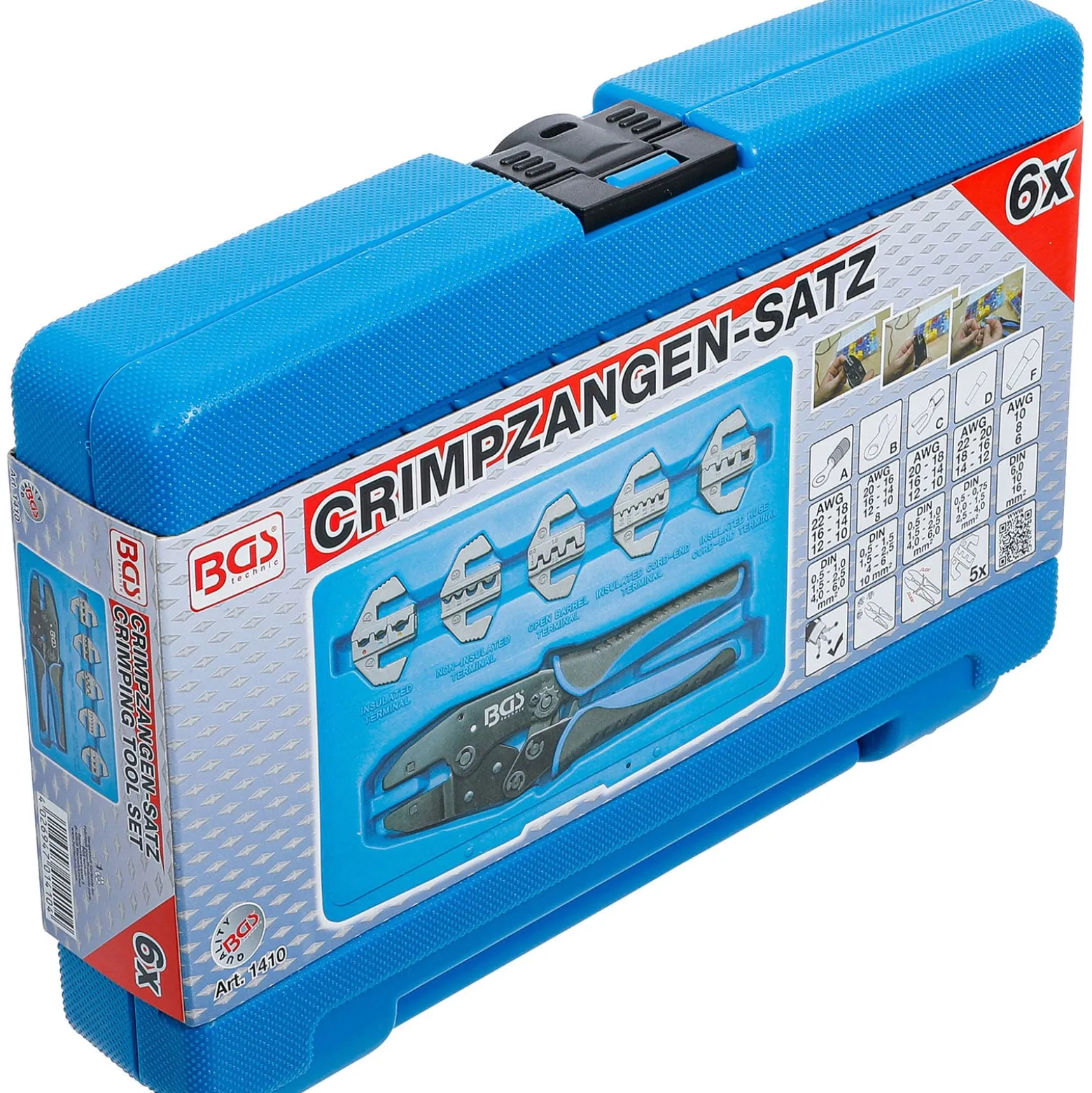 BGS Crimpzangen-Satz mit 5 Paar Backen - 1410