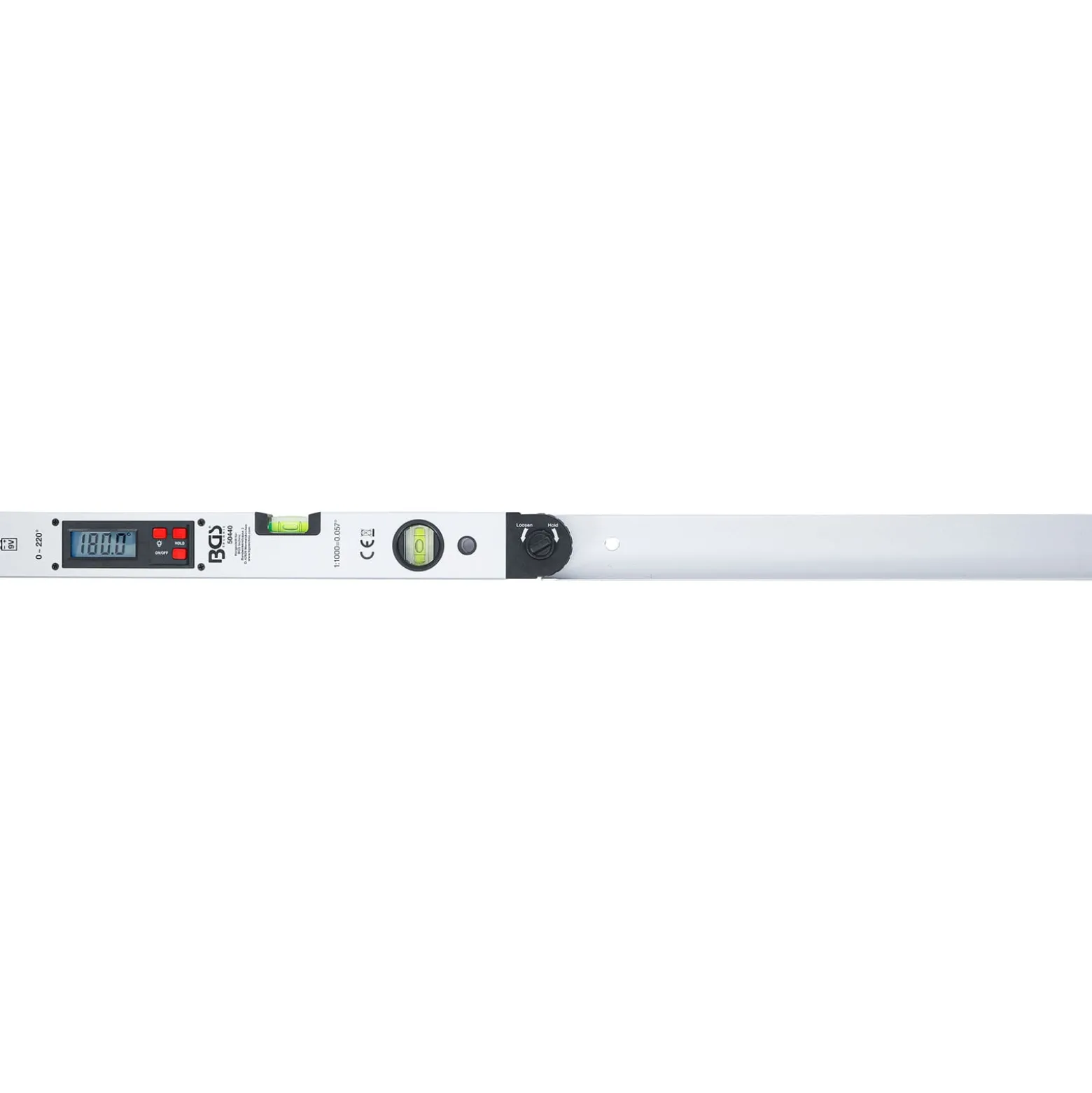 BGS Digitaler LCD-Winkelmesser mit Wasserwaage 450 mm - 50440