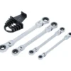 BGS Doppel-Ratschen-Ringschlüssel-Satz abwinkelbar mit E-Profil Ringköpfen SW E6 – E24 mm 4tlg. - 71028