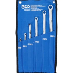 BGS Doppel-Ringschlüssel-Satz mit E-Profil-Ringköpfen extra lang SW E6 x E7 - E22 x E24 6tlg. - 70331