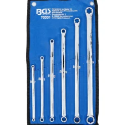 BGS Doppel-Ringschlüssel-Satz mit E-Profil-Ringköpfen extra lang SW E6 x E7 - E22 x E24 6tlg. - 70331